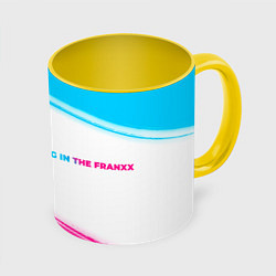 Кружка 3D Darling in the FranXX neon gradient style: надпись, цвет: 3D-белый + желтый