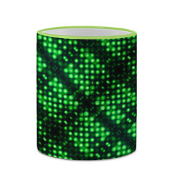 Кружка 3D Яркие зеленые точки, цвет: 3D-светло-зеленый кант — фото 2
