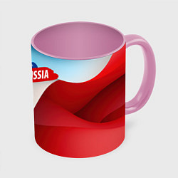 Кружка 3D Russia abstract, цвет: 3D-белый + розовый