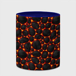 Кружка 3D Огненные камни, цвет: 3D-белый + синий — фото 2
