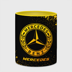 Кружка 3D Mercedes - gold gradient, цвет: 3D-белый + желтый — фото 2