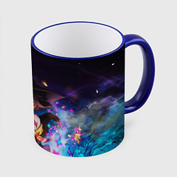Кружка 3D Мегумин Алый маг, цвет: 3D-синий кант