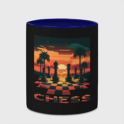 Кружка 3D Chess - на закате, цвет: 3D-белый + синий — фото 2
