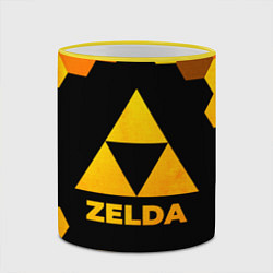 Кружка 3D Zelda - gold gradient, цвет: 3D-желтый кант — фото 2