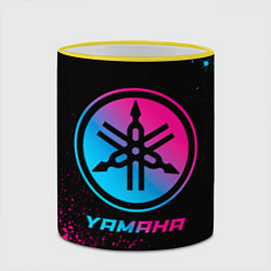 Кружка 3D Yamaha - neon gradient, цвет: 3D-желтый кант — фото 2