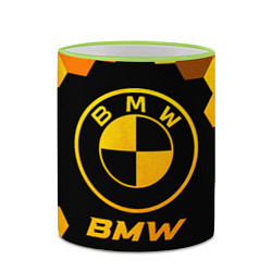 Кружка 3D BMW - gold gradient, цвет: 3D-светло-зеленый кант — фото 2