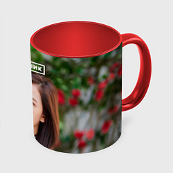 Кружка 3D Blackpink Jisoo, цвет: 3D-белый + красный