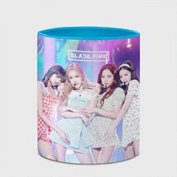 Кружка 3D Blackpink girl style, цвет: 3D-белый + небесно-голубой — фото 2