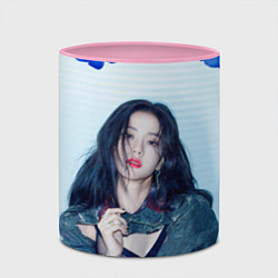 Кружка 3D Blackpink Jisoo, цвет: 3D-белый + розовый — фото 2