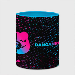Кружка 3D Danganronpa - neon gradient: надпись и символ, цвет: 3D-белый + небесно-голубой — фото 2