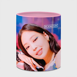 Кружка 3D BlackPink Gorgeous Jennie, цвет: 3D-белый + розовый — фото 2