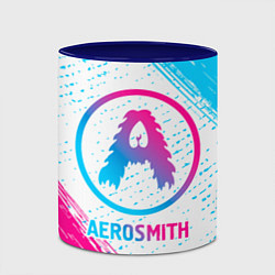 Кружка 3D Aerosmith neon gradient style, цвет: 3D-белый + синий — фото 2