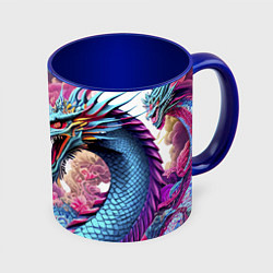 Кружка цветная Свирепый дракон - татуировка - ирезуми - Япония