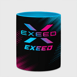 Кружка 3D Exeed - neon gradient, цвет: 3D-белый + небесно-голубой — фото 2