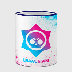 Кружка 3D Brawl Stars neon gradient style, цвет: 3D-синий кант — фото 2