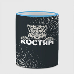 Кружка 3D Костян зубастый волк, цвет: 3D-небесно-голубой кант — фото 2