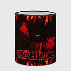 Кружка 3D Fire Roblox, цвет: 3D-черный кант — фото 2