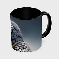 Кружка цветная Ворон викинг