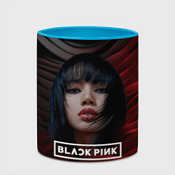 Кружка 3D Blackpink red and black, цвет: 3D-белый + небесно-голубой — фото 2