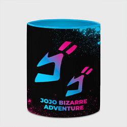 Кружка 3D JoJo Bizarre Adventure - neon gradient, цвет: 3D-белый + небесно-голубой — фото 2