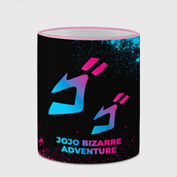 Кружка 3D JoJo Bizarre Adventure - neon gradient, цвет: 3D-розовый кант — фото 2