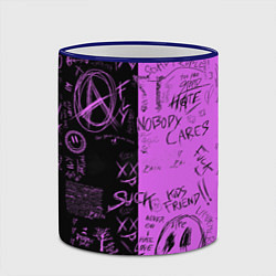 Кружка 3D Dead inside purple black, цвет: 3D-синий кант — фото 2