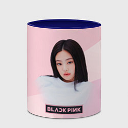 Кружка 3D Jennie Kim Blackpink, цвет: 3D-белый + синий — фото 2