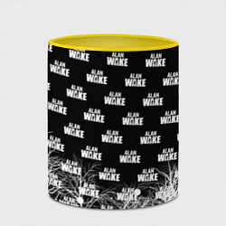 Кружка 3D Алан Вейк узор, цвет: 3D-белый + желтый — фото 2