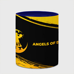 Кружка 3D Angels of Death - gold gradient: надпись и символ, цвет: 3D-белый + синий — фото 2