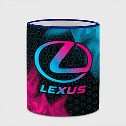 Кружка 3D Lexus - neon gradient, цвет: 3D-синий кант — фото 2