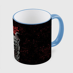 Кружка 3D Cannibal Corpse art, цвет: 3D-небесно-голубой кант