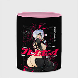 Кружка 3D Nier automata waifu, цвет: 3D-белый + розовый — фото 2