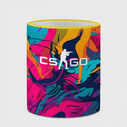 Кружка 3D Counter Strike Go Logo Color, цвет: 3D-желтый кант — фото 2