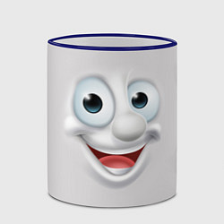 Кружка 3D Милая улыбка, цвет: 3D-синий кант — фото 2