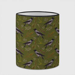 Кружка 3D Вороны и еловые веточки, цвет: 3D-черный кант — фото 2