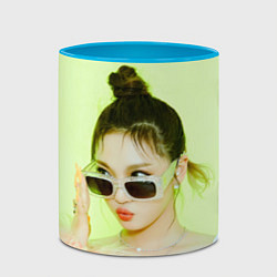 Кружка 3D НинНин - Aespa, цвет: 3D-белый + небесно-голубой — фото 2