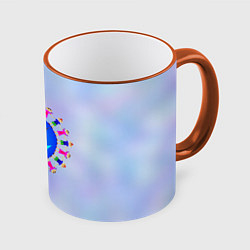 Кружка цветная Земля детей