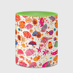 Кружка 3D Морской пляж, цвет: 3D-белый + светло-зеленый — фото 2