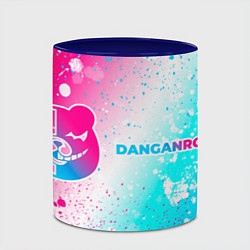 Кружка 3D Danganronpa neon gradient style: надпись и символ, цвет: 3D-белый + синий — фото 2