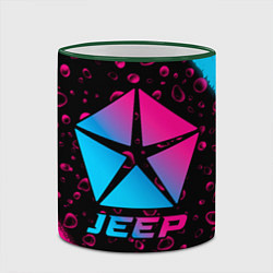 Кружка 3D Jeep - neon gradient, цвет: 3D-зеленый кант — фото 2