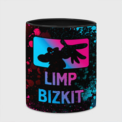 Кружка 3D Limp Bizkit - neon gradient, цвет: 3D-белый + черный — фото 2
