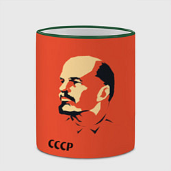 Кружка 3D СССР Ленин жив, цвет: 3D-зеленый кант — фото 2