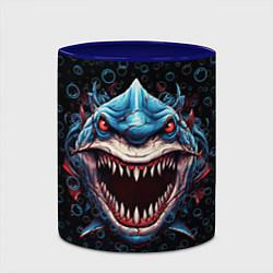 Кружка 3D Evil shark, цвет: 3D-белый + синий — фото 2