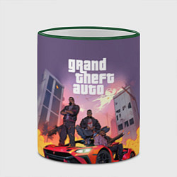 Кружка 3D Grand Theft Auto - game, цвет: 3D-зеленый кант — фото 2