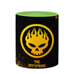 Кружка 3D The Offspring - gold gradient, цвет: 3D-белый + светло-зеленый — фото 2