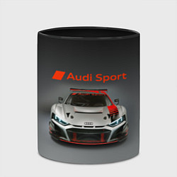 Кружка 3D Audi sport - racing car - extreme, цвет: 3D-белый + черный — фото 2