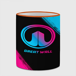 Кружка 3D Great Wall - neon gradient, цвет: 3D-оранжевый кант — фото 2