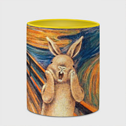 Кружка 3D Картина Крик - кролик, цвет: 3D-белый + желтый — фото 2