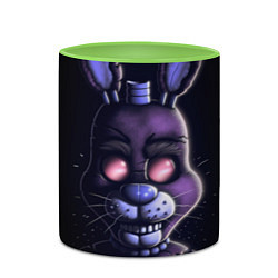 Кружка 3D Five Nights at Freddys Bonnie, цвет: 3D-белый + светло-зеленый — фото 2