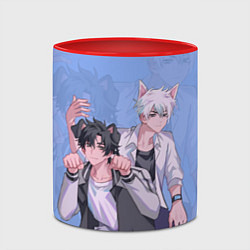 Кружка 3D Агенты времени, цвет: 3D-белый + красный — фото 2